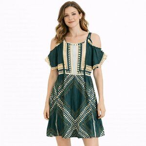 ANTHROPOLOGIE Floreat Mariko Cold Shoulder Dress Size 6P NWT